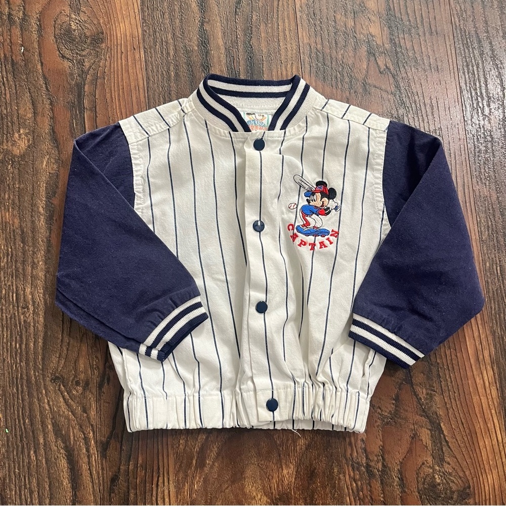 Vintage Toddler Walt Disney Mickey Baseball Jacket Size 18 Months